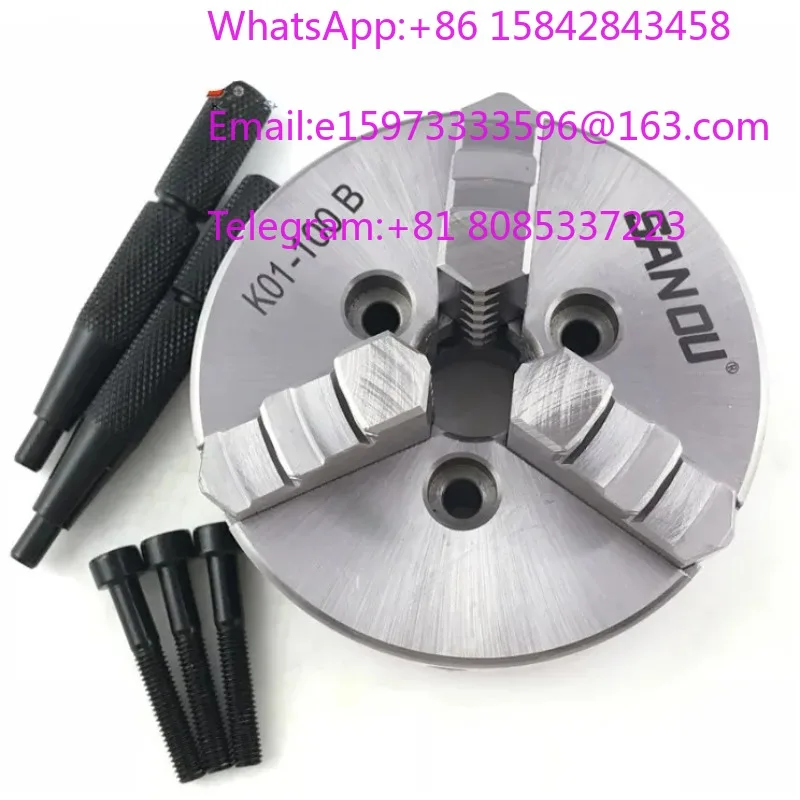 3-Jaw Manual Lathe Chuck K01-100B SAN OU 100mm 3-M6 Mounting Thread