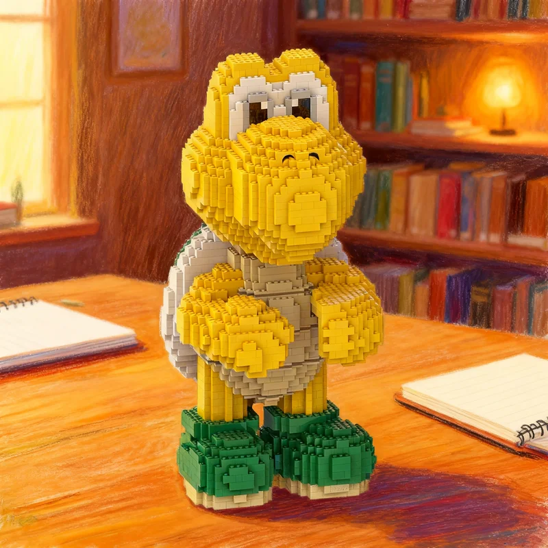 

3431pcs MOC Koopa Troopa Sculptures Model Building Blocks Creative Display Gift Collectible Decor Kids Premium Adult Desk Home