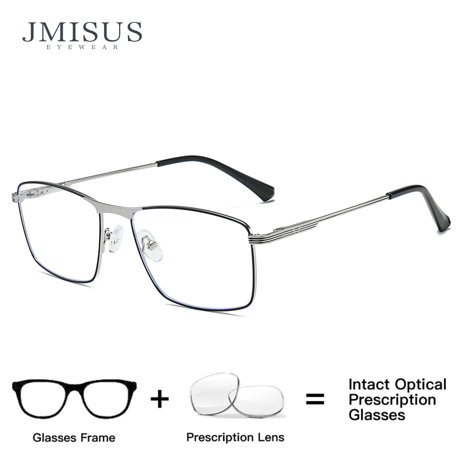 

﻿JMISUS New Arrivals Retro Rectangle Prescription Glasses Man Custom Square Progressive Eyewear Business Optical Eyeglass