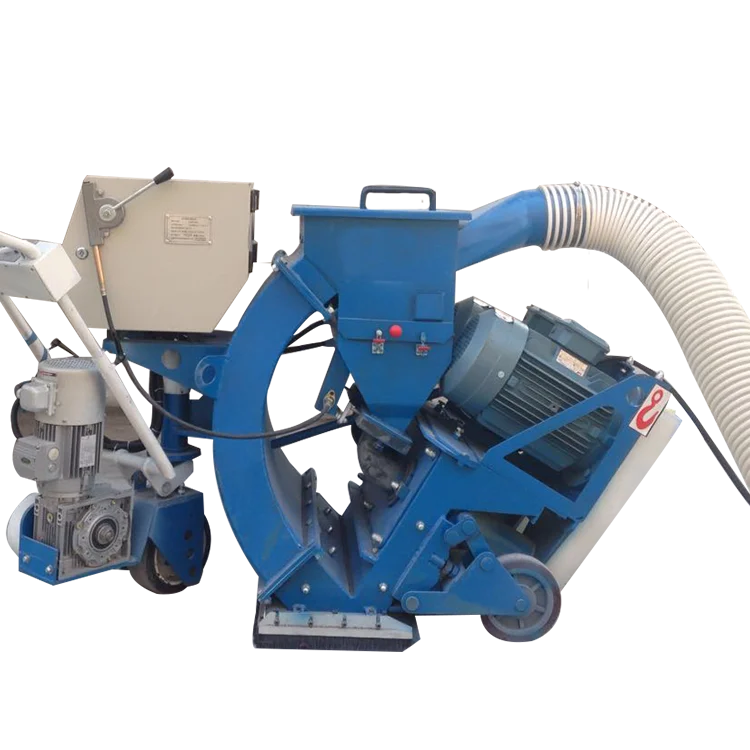 Portable Concrete Floor Shot Blaster Machine Walk Behind Asphalt Runway Rubber Removal Surface Cleaning Equipment