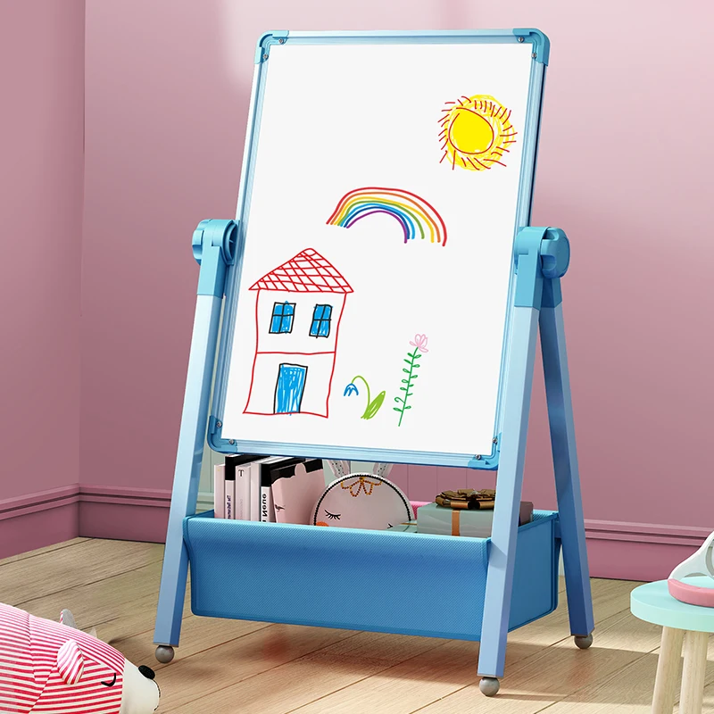 Children's drawing board, magnetic double-sided teaching board for babies, home small blackboard, stand type coloring, doodling