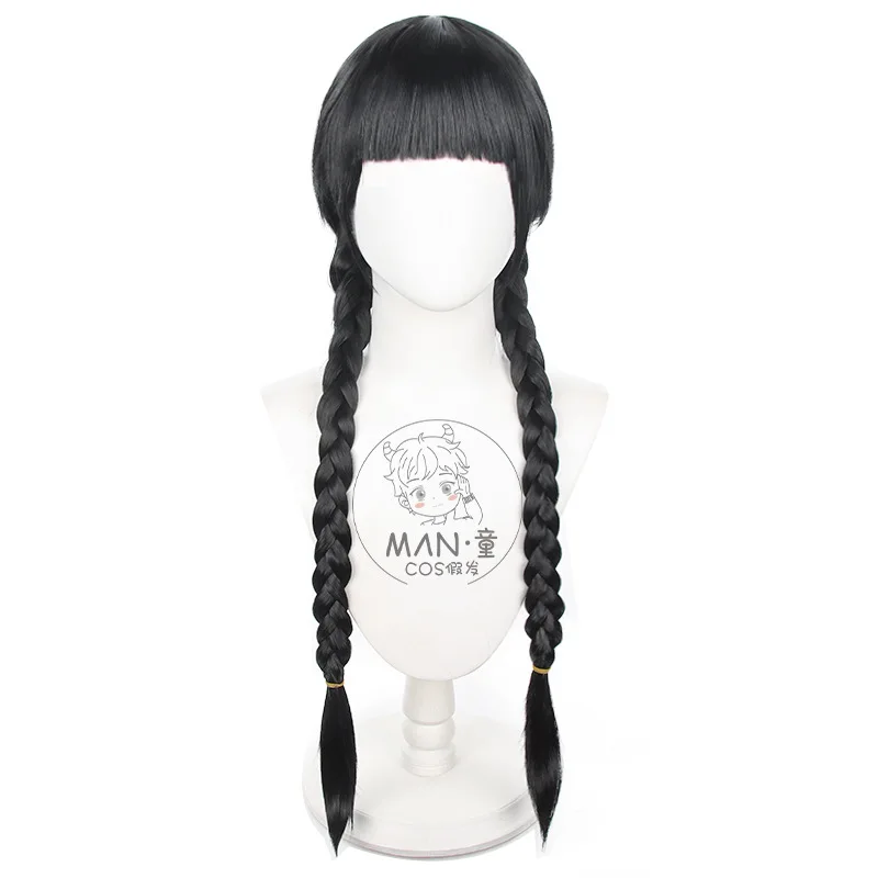 الأربعاء شعر مستعار تأثيري ذيول مزدوجة مضفر أسلاك التوصيل المصنوعة فيلم هدية عيد الهالوين