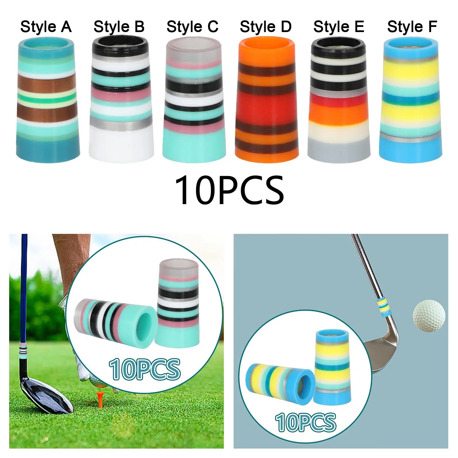 10x ferules poros Golf Iron Ferrules suku cadang klub Golf Aksesori Golf ujung lancip portabel penutup adaptor untuk orang dewasa