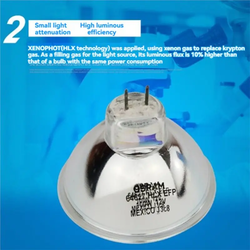 ABDJ-HLX GZ6.35 12V 100W Bulb 64627 Optic Halogen Lamps For Microscope Illumination And Optical Equipment