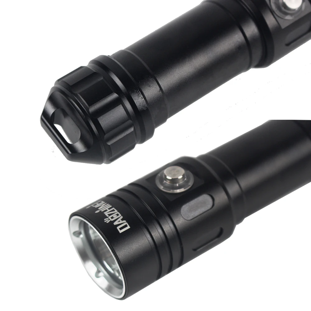 IPX8 Professional LED Diving flashlight 26650 Tactical Waterproof Portable White/yellow 100M Underwater Lantern 4 Mode dive ligh