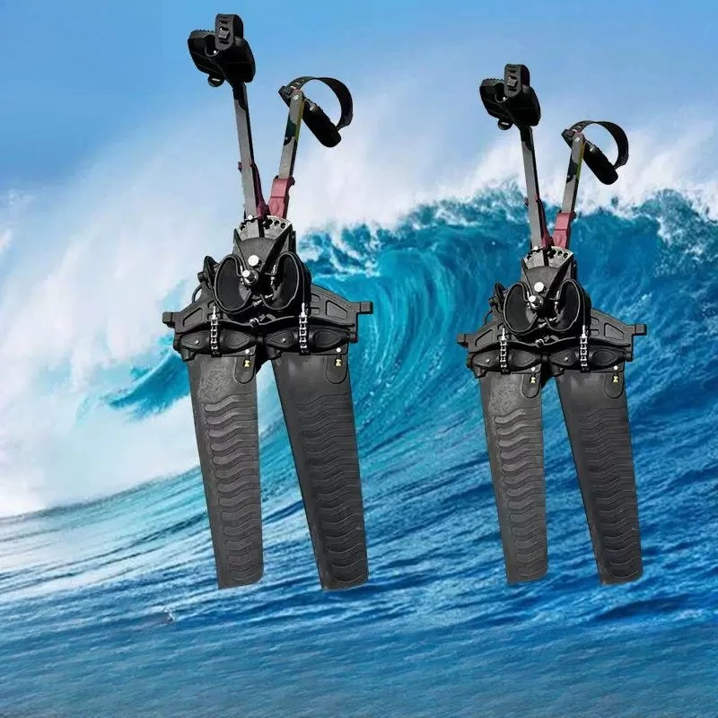 Penguin Pedals for Kayaking Fish Fin Footpegs Kayak Footpegs Plus A Pair of Fins Practical Outdoor Water Sport Parts
