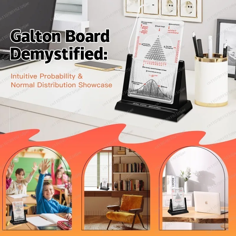 Jmz- Galton board normal distribution model scientific desktop ornament, decompression mathematics probability enthusiast gift