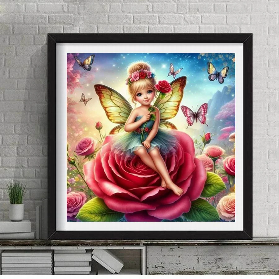 Diy Diamond Painting New Arrivals Cartoon Elf Full Mosaic Embroidery Flower Fairy Rhinestone Picture Jewelry Cross Stitch Kits