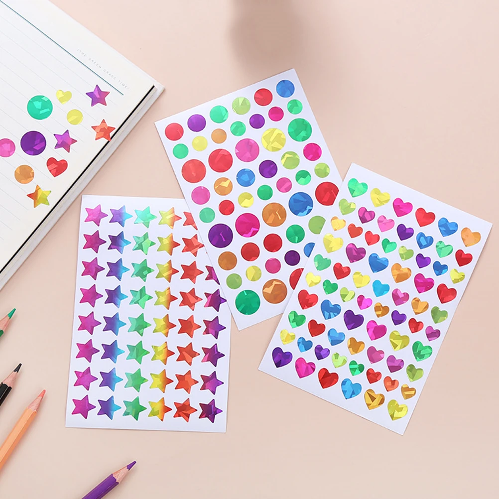 

30 Sheets Reward Stickers Sticky Adhesive Label Self Labels Star Shaped Decorate for Teachers Elementary