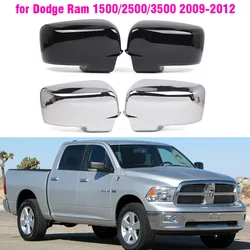 Rearview Mirror Cover Cap Chrome / Black Replace for Dodge Ram 1500 2500 3500 4500 2009-2012 Modified style Stylinig