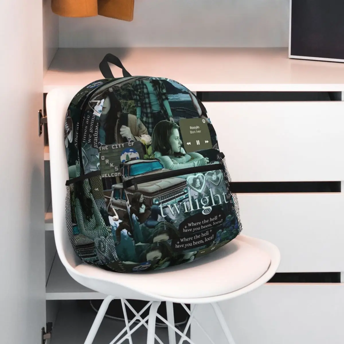 Edward Cullen Twilight Backpack Daypack Large Capacity Boys Girls BookBag School Bag Shoulder Bags for Men Women