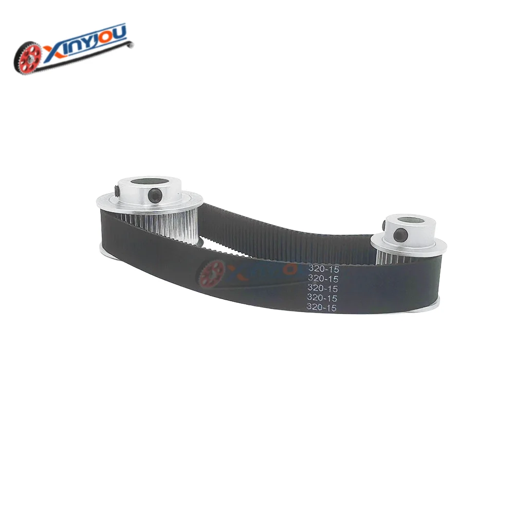 2GT belt 180~300mm timing pulley 30+60 teeth 1:2 deceleration and speed increase customized set (belt width 15mm optional)