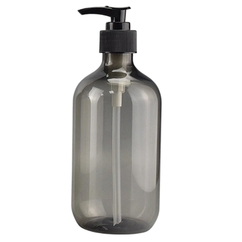 Reusable Pump Bottle PET Dispenser for Lotion Hand Soap and Shampoo, Translucent Bathroom Countertop T4MB