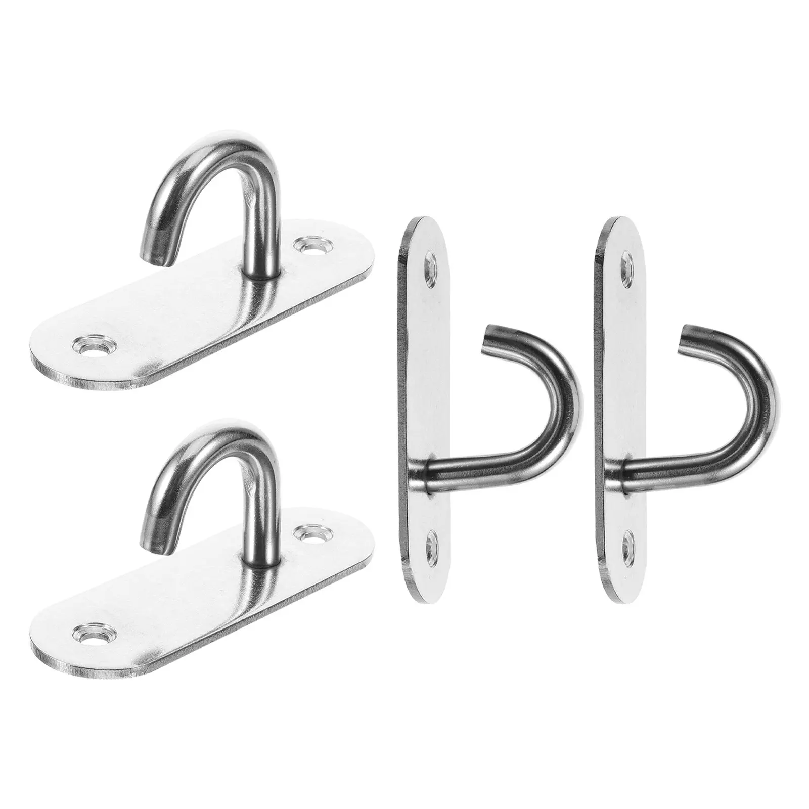 4Pcs Resistance Band Wall Mounted Hooks Stainless Steel Heavy Duty Anchor for Home Gym Workout Yoga Exercise Strap Holder