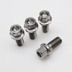 Jntitanti 10.9 Grade Gr.5 titanium Ti-6Al-4V ball seat Wheel Titanium Bolt 10ps/20ps M14*1.5 *28-45mmmm for Mercedes-Benz etc.