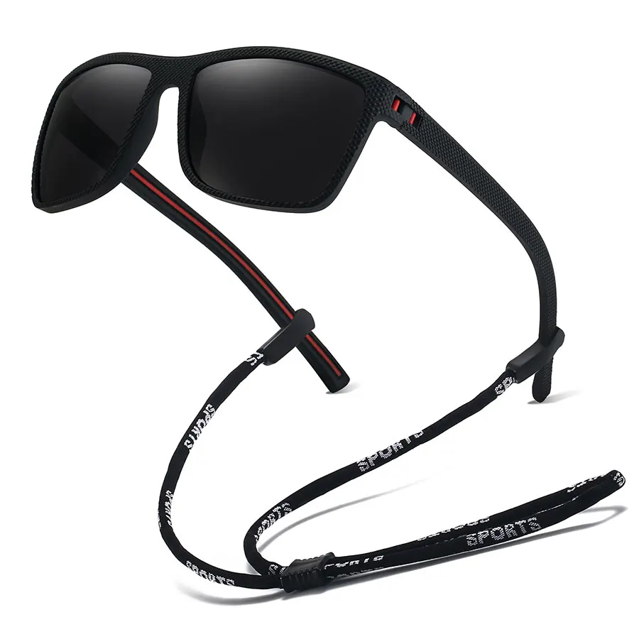 مع سلسلة الموضة الكلاسيكية مربع UV400 النظارات الشمسية الرجال النساء القيادة الصيد الملونة العصرية خفيفة الوزن نظارات السلامة في الهواء الطلق #2