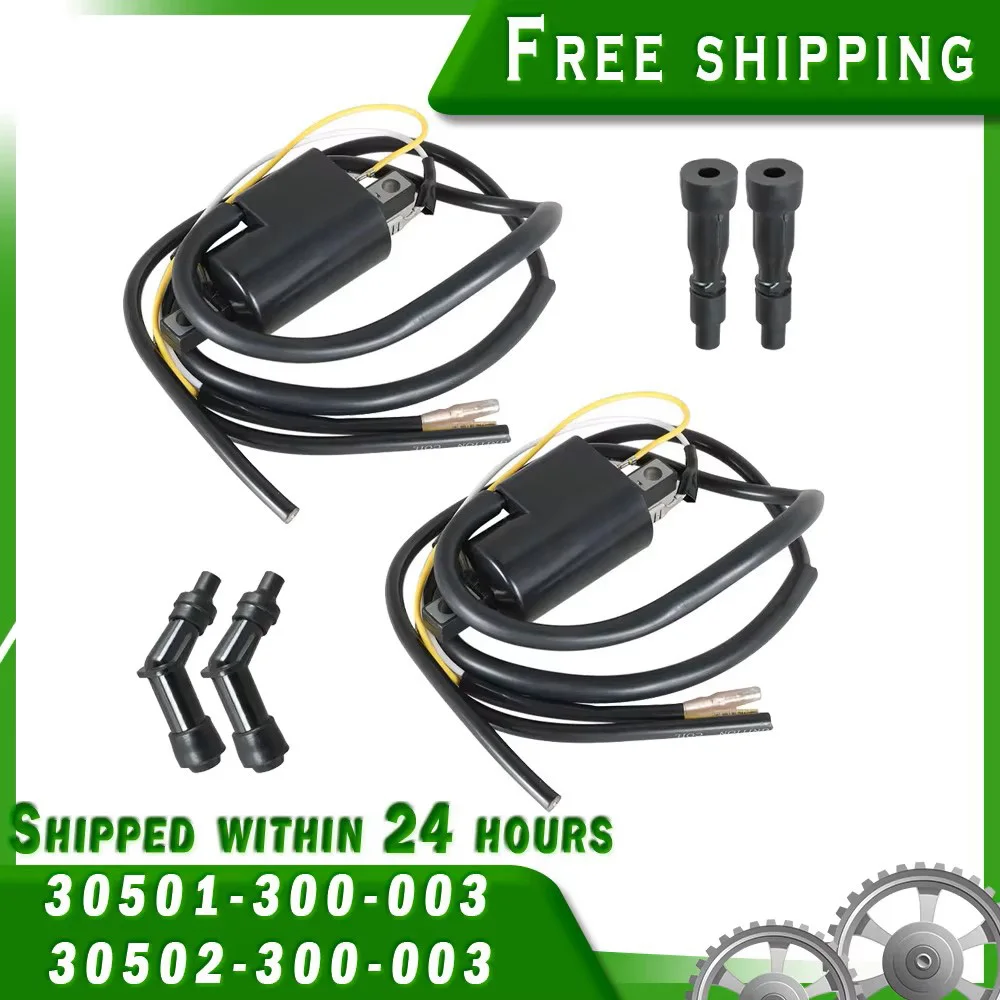 

For Honda 750 Four CB750 CB750A F/K 1969-1978 Ignition Coils+Spark Plug Caps