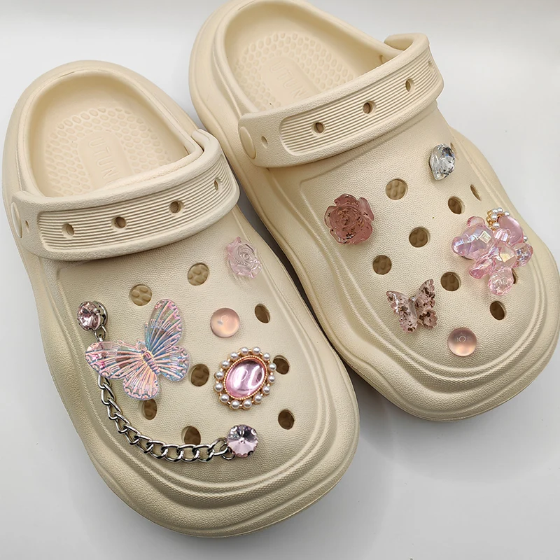 Bear Acrylic Butterfly Shoe Charm DIY Shoe Decorations Button Accessories for Bogg Bag Slides Sandals Clogs Kids Gifts