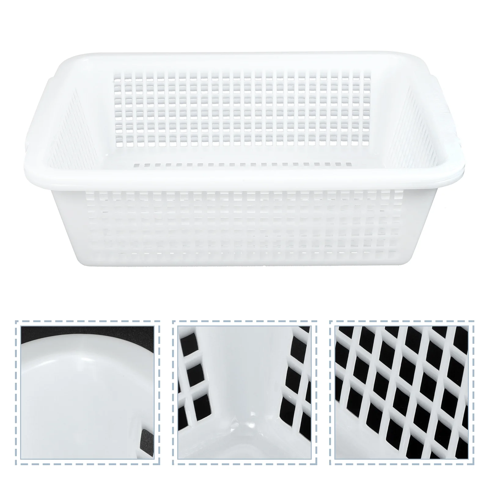 2Pcs Large White Document Baskets Rectangle ABS Office Desk Storage ganizer Home School Plastic Trays File Folder