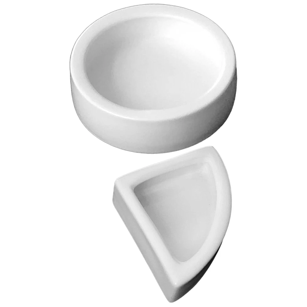 

2Pcs Reptile Food Water Bowl Ceramic Anti-Escape Feeding Dish for Lizards Snakes Turtles Spiders Horned Frogs Easy Clean Smooth