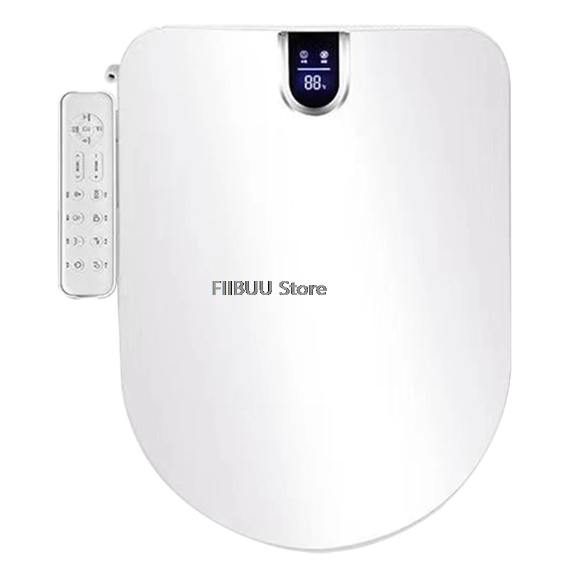 

U-shaped Smart Bidet Toilet Seat Cover For Bathrooms Heated Seat Slow Close Warm Dryer Rear Front Wash Night Light Warm Water
