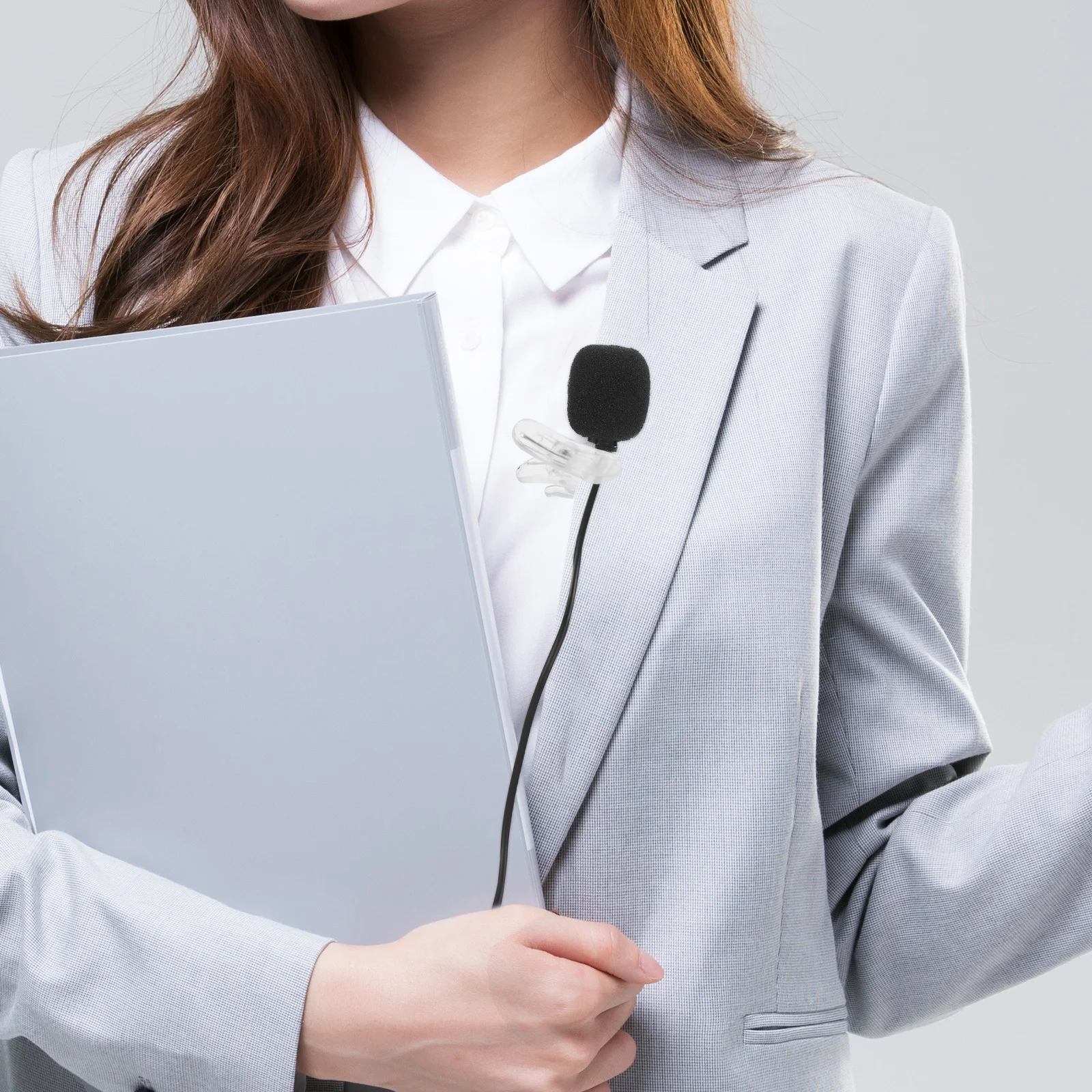 

50Pcs Lavalier Microphone Clip on Mic Holder Tanglefree Durable Easy to Use Shirt Collar Mic Holder Replacement for Men Women