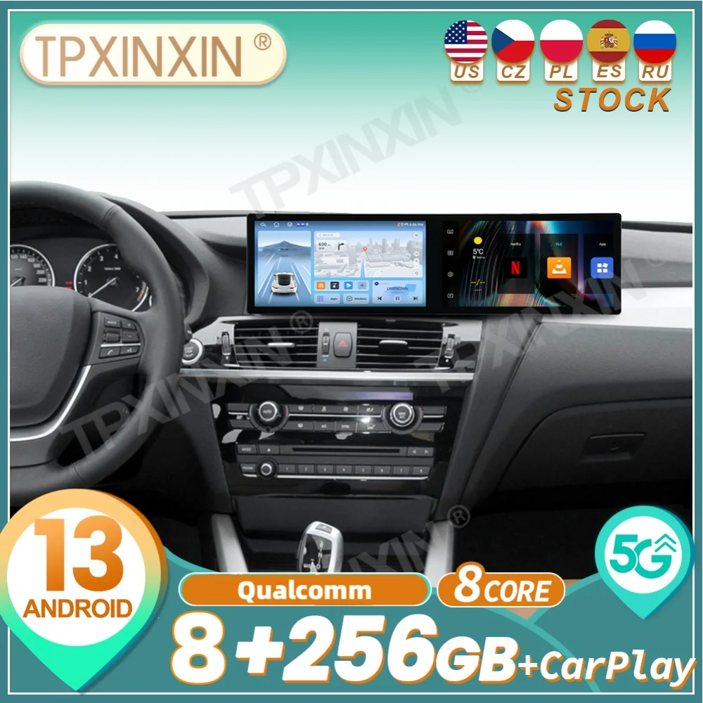 For Audi Q5 2010~2018 Qualcomm Android Carplay Dual Screen Car Radio Stereo Automotive Multimedia Player GPS Navigat Head Unit