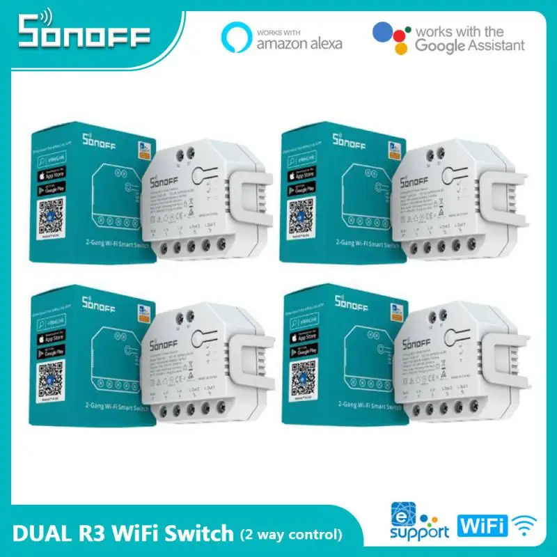 

Смарт-переключатель SONOFF DUAL R3 с поддержкой Wi-Fi