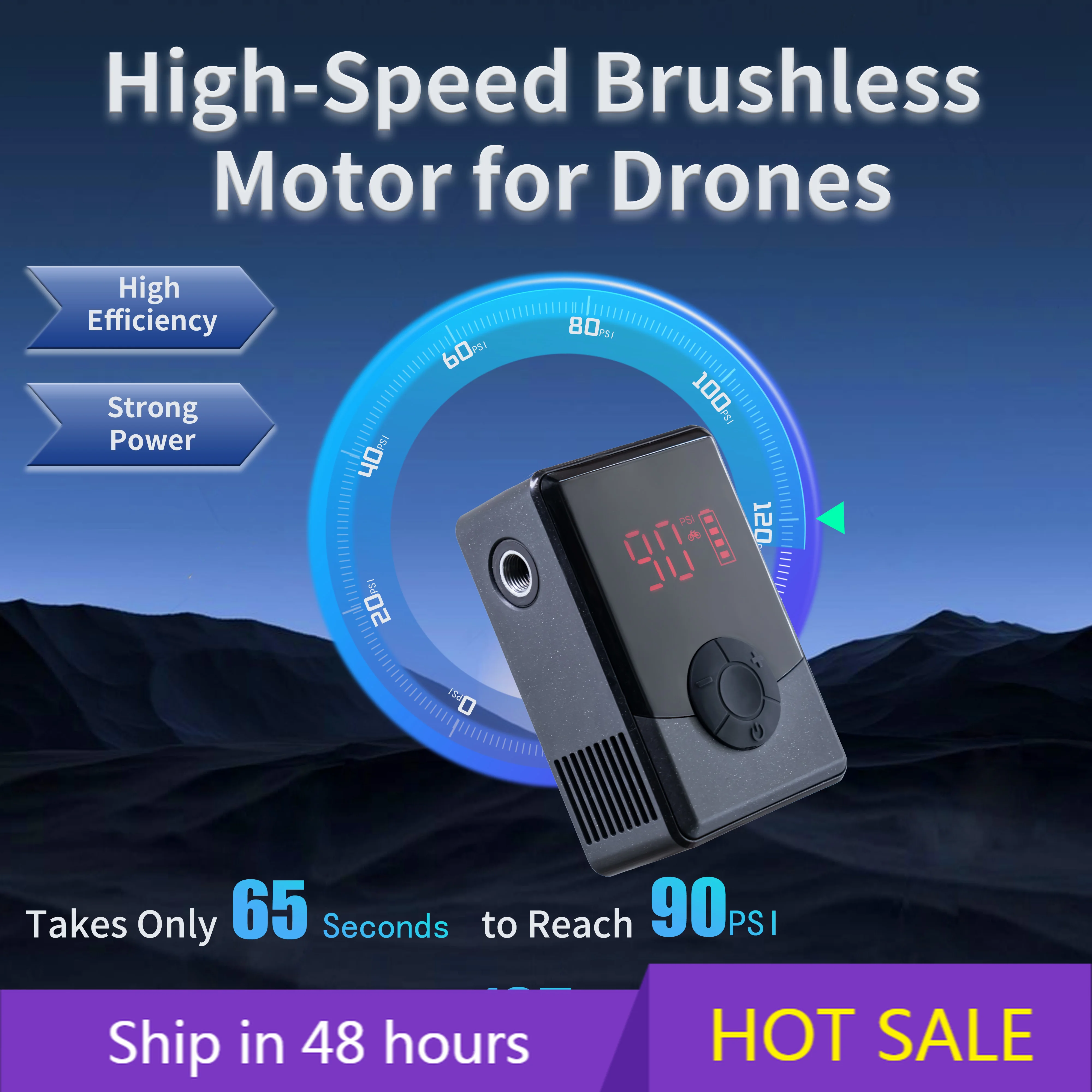 

POWER LEAPMini Electric Air Pump 900mAh 7.4v 130psi Portable Bicycle Tire Pump for Cycling Accessories and Bike Pump