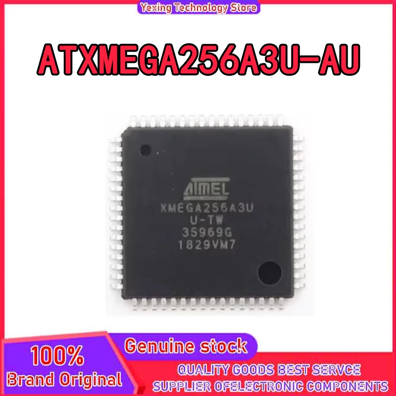 100% New ATXMEGA256A3U-AU TQFP64 8-bit Microcontrollers - MCU AVR8 256KB FLSH 16KB
