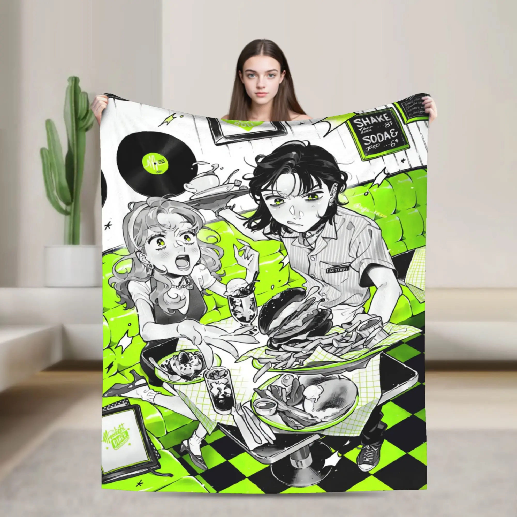 The Guy She Was Interested in Wasn't a Guy at All Flannel Blanket  Warm Bedding Throws for Picnic Pattern Bedspread Sofa Bed
