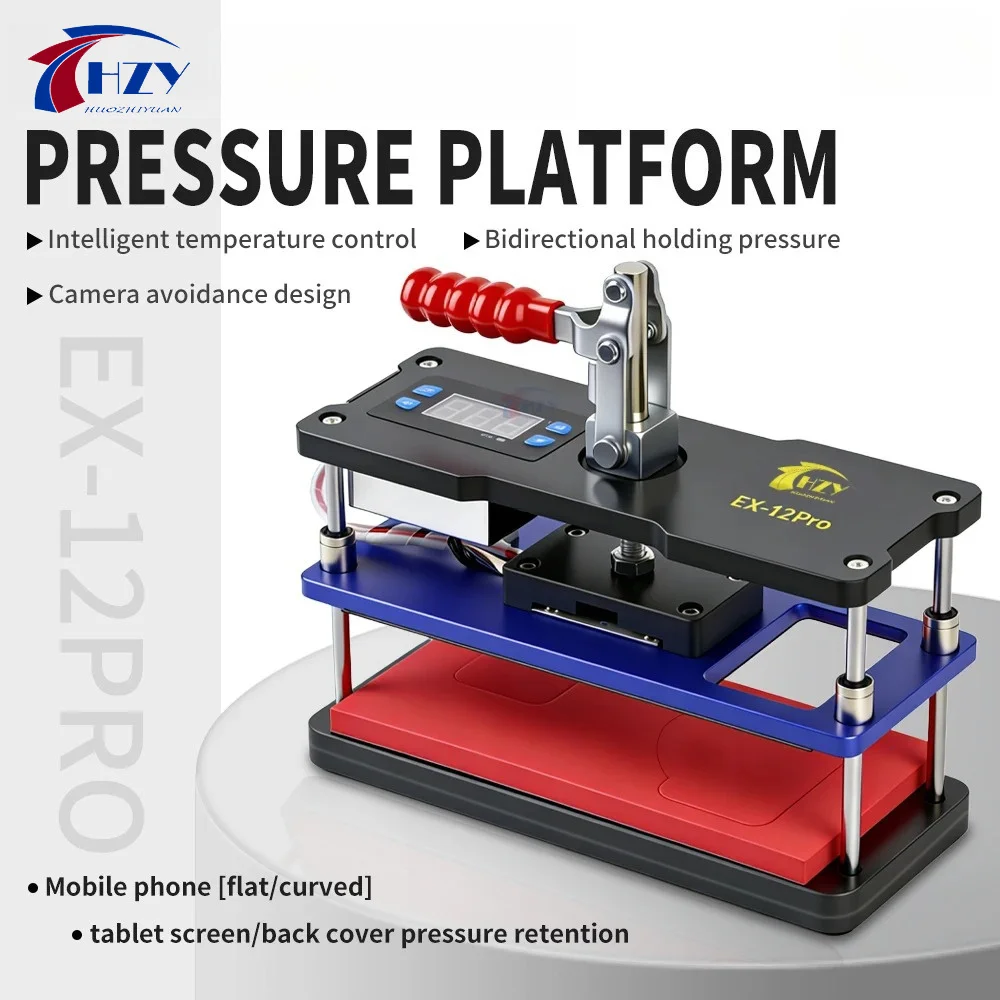 

HZY EX-12 PRO Pressure Platform Fixing Fixture Heating Holding Clamp Universal Phone Flat Curved Screen Back Glass Cover Repair