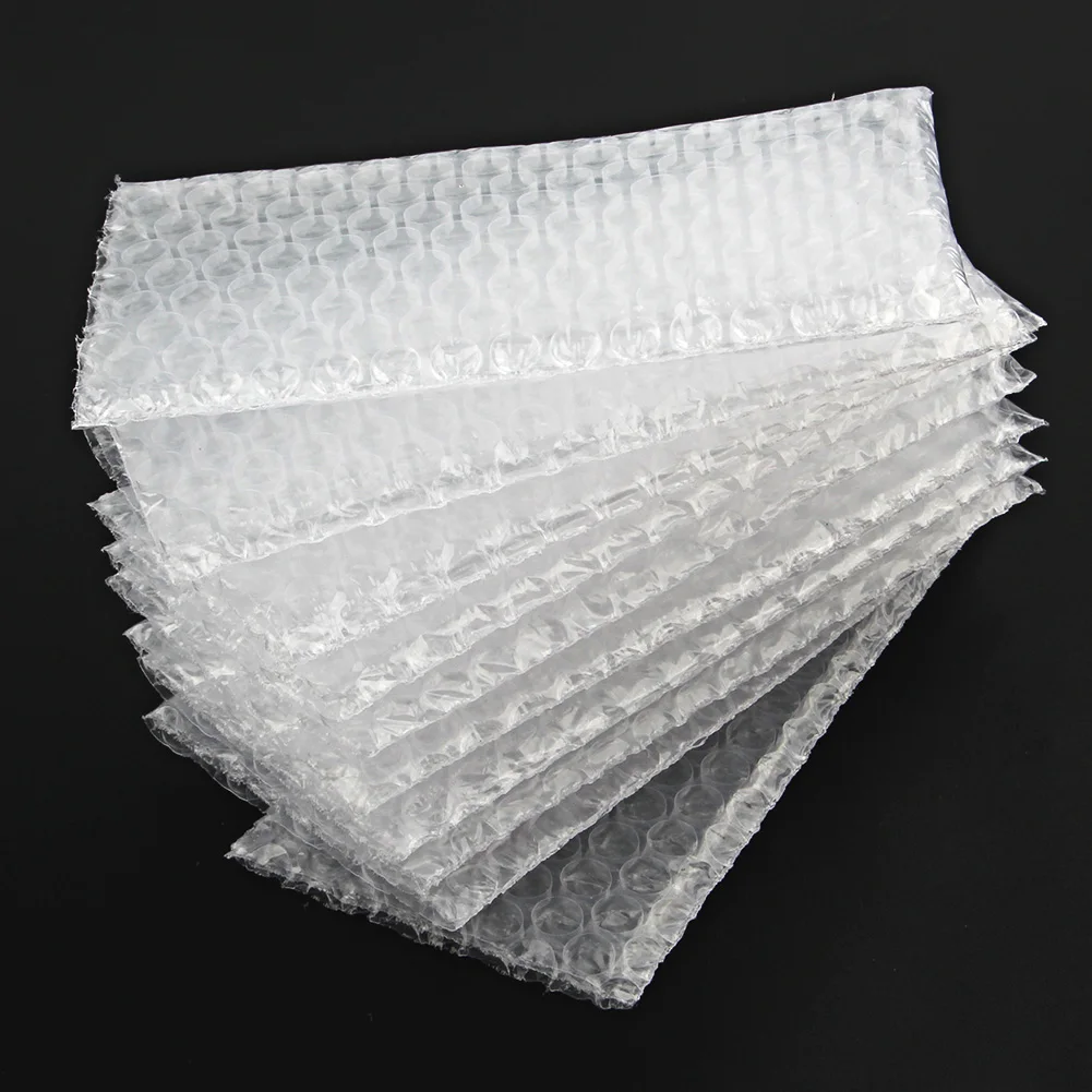 100 Pcs 9*17Cm Bubble Wrap Pouch Shockproof Verpakking Zak Pe Clear Demping Schuim Zakken Wit Bubble Wrap envelop Tas