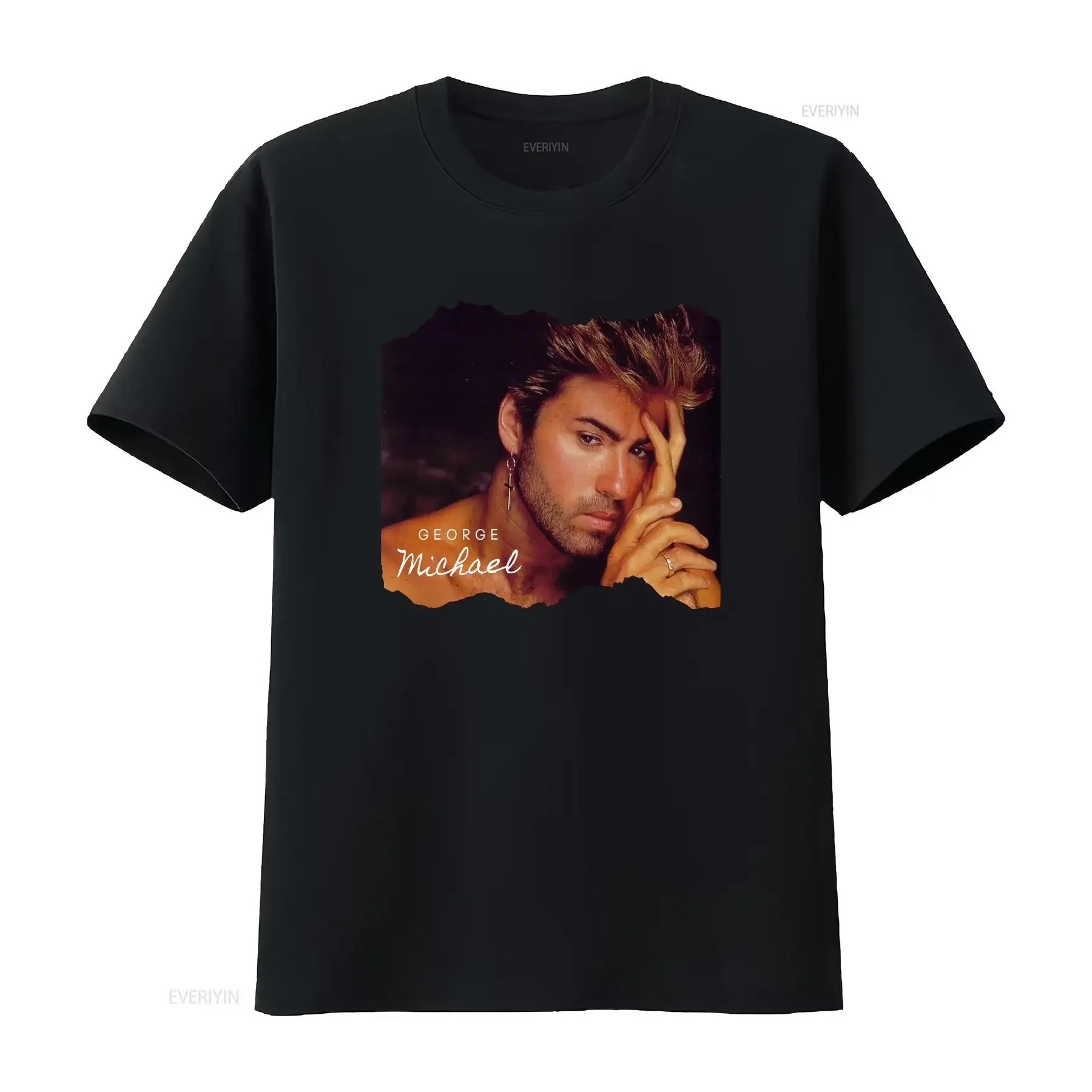 George Michael Fan Music T-Shirt Girl Woman's T Shirt Tee Top Cotton S M L XL vintage vintage Washed Stylish