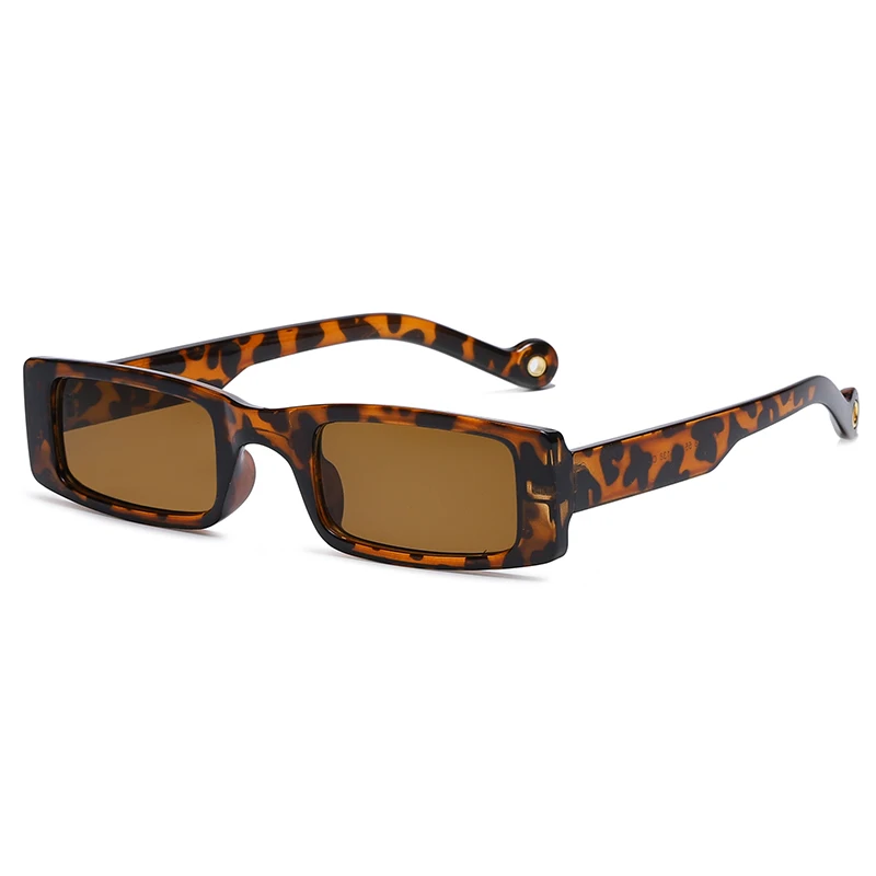 Motorcycle 4pc Women Fashion Square Narrow Frame Vintage Brand Sun Glasses Men Shades Retro Green Oculos Driving Goggles Unisex