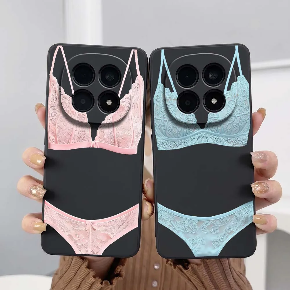 Luxury Lace Lingerie Phone Case For Xiaomi Mi Poco X8 X7 X6 X5 X4 X3 M8 M7 M6 M5 F8 F7 F5 Pro 4G 5G Black Soft Cover