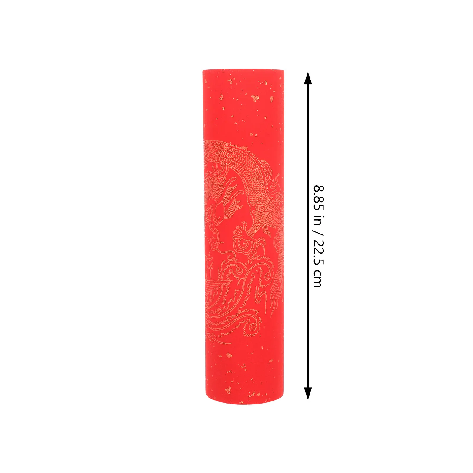 1 Roll Dragon Phoenix Patterned Red Paper for Chinese Calligraphy Writing New Year Party Festival Decorative Blank Paper Easy