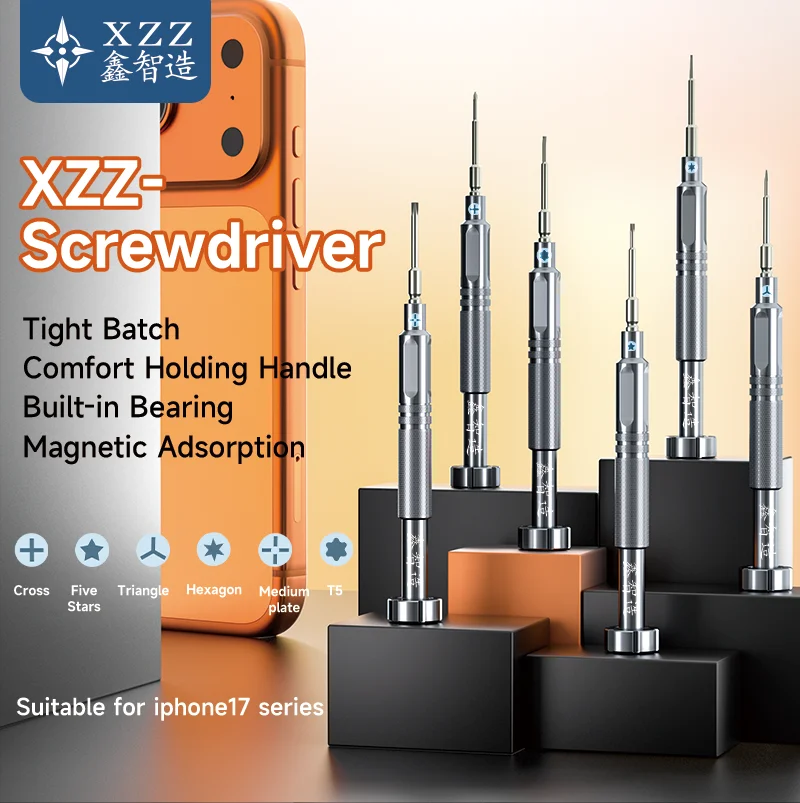 XZZ IP17 Series Screwdriver Magnetic Adsorption Tight Batch Comfort Holding Handle Built-in Bearing Mobile Phone Repair