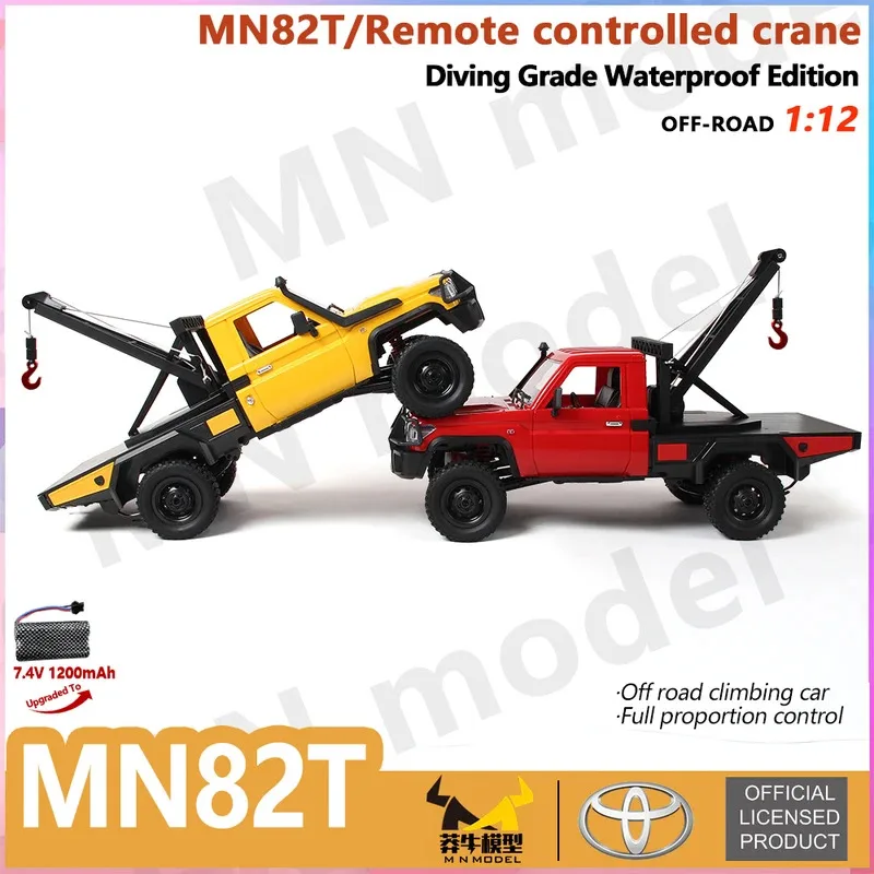 MN82T 1/12 4WD RC auto terreinwagen 2.4G afstandsbediening vrachtwagen met simulatie kraan elektrische speelgoedauto voor kinderen volwassenen