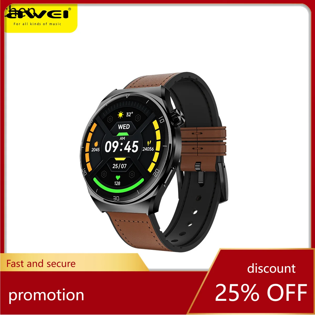 YFY Smartwatch with Blood Pressure, Blood Oxygen, Heart Rate, Sleep Monitoring, Waterproof, Always-On Display, Sports Watch