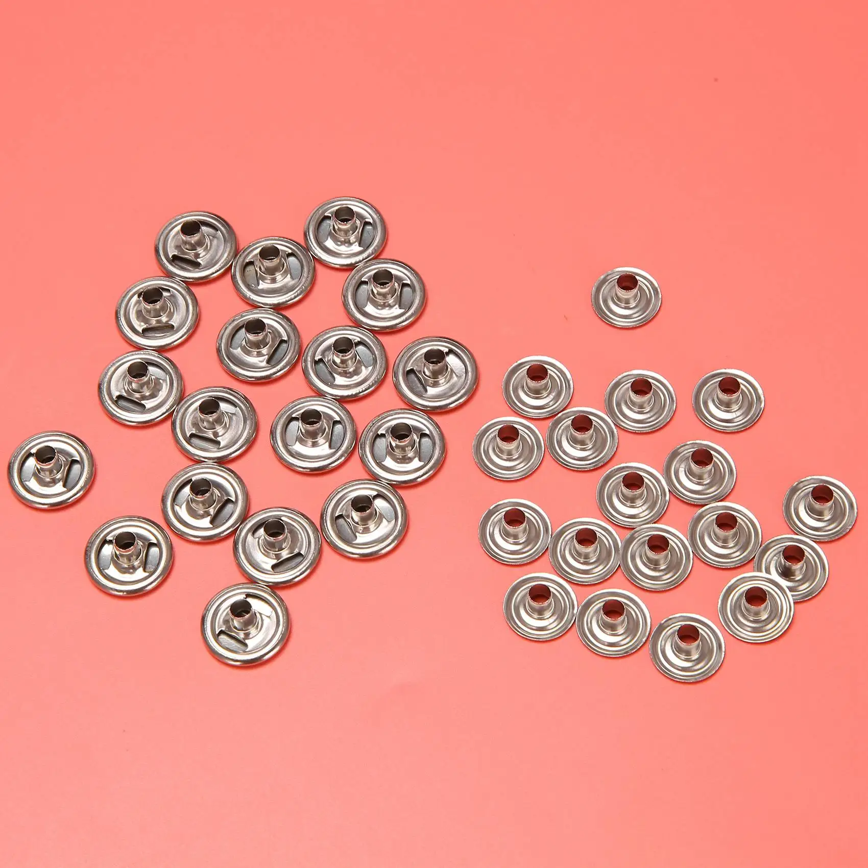 72Pcs 15MM Stainless Steel Fastener Snap Press Stud Button For Marine Boat Canvas With Punching Set Tool Kit Silver-N32R