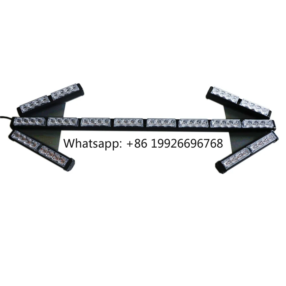

Ultra Bright 64 LED Aluminum Alloy+PC Emergency Warning Lightbar Traffic Signal Strobe Flashing Lights DC12V/24V/10-30V
