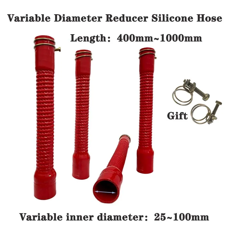 Car Radiator Tube Universal Variable Diameter Reducer Silicone Flexible Hose Pipe For Air Intake Steel wire corrugated Tube