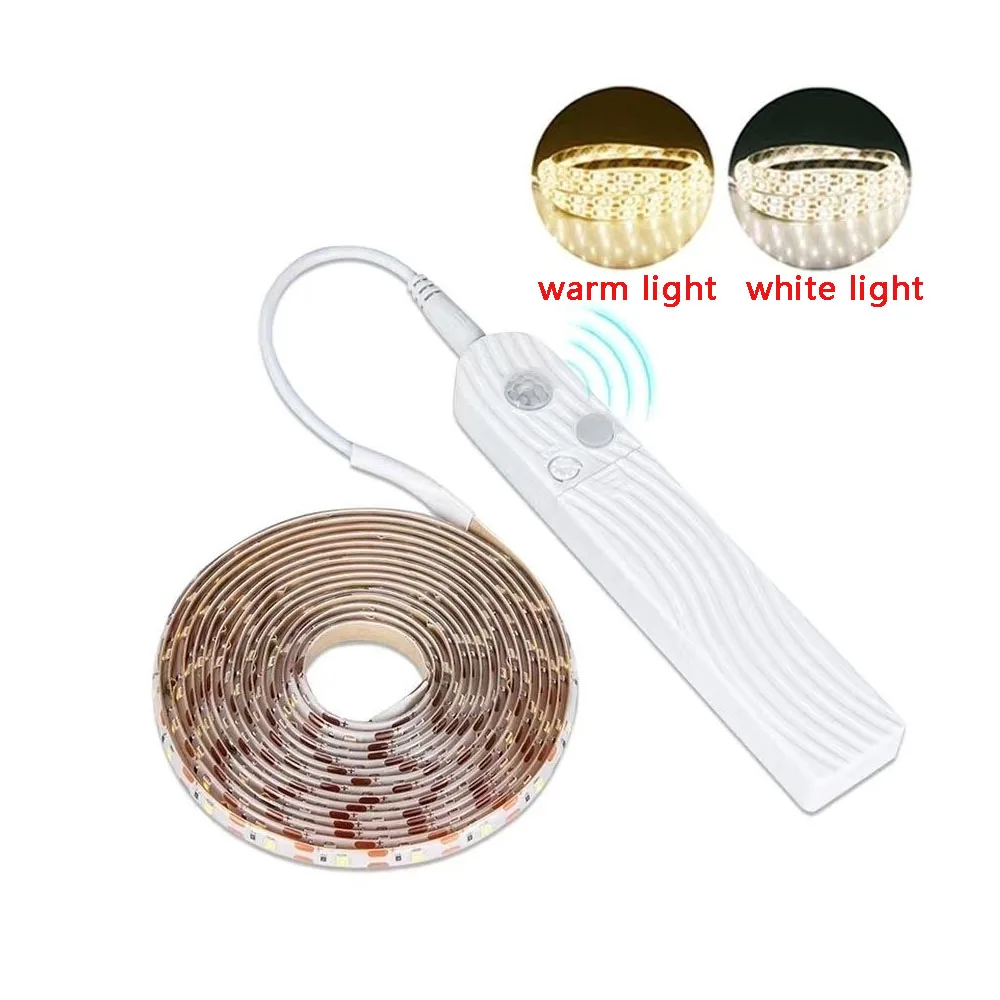 

2M LED Induction Light Strip 5V-2835 LED Strip with Battery Box Suit for Bedroom, Stairs Lighting Halloween Chrismas Decorations