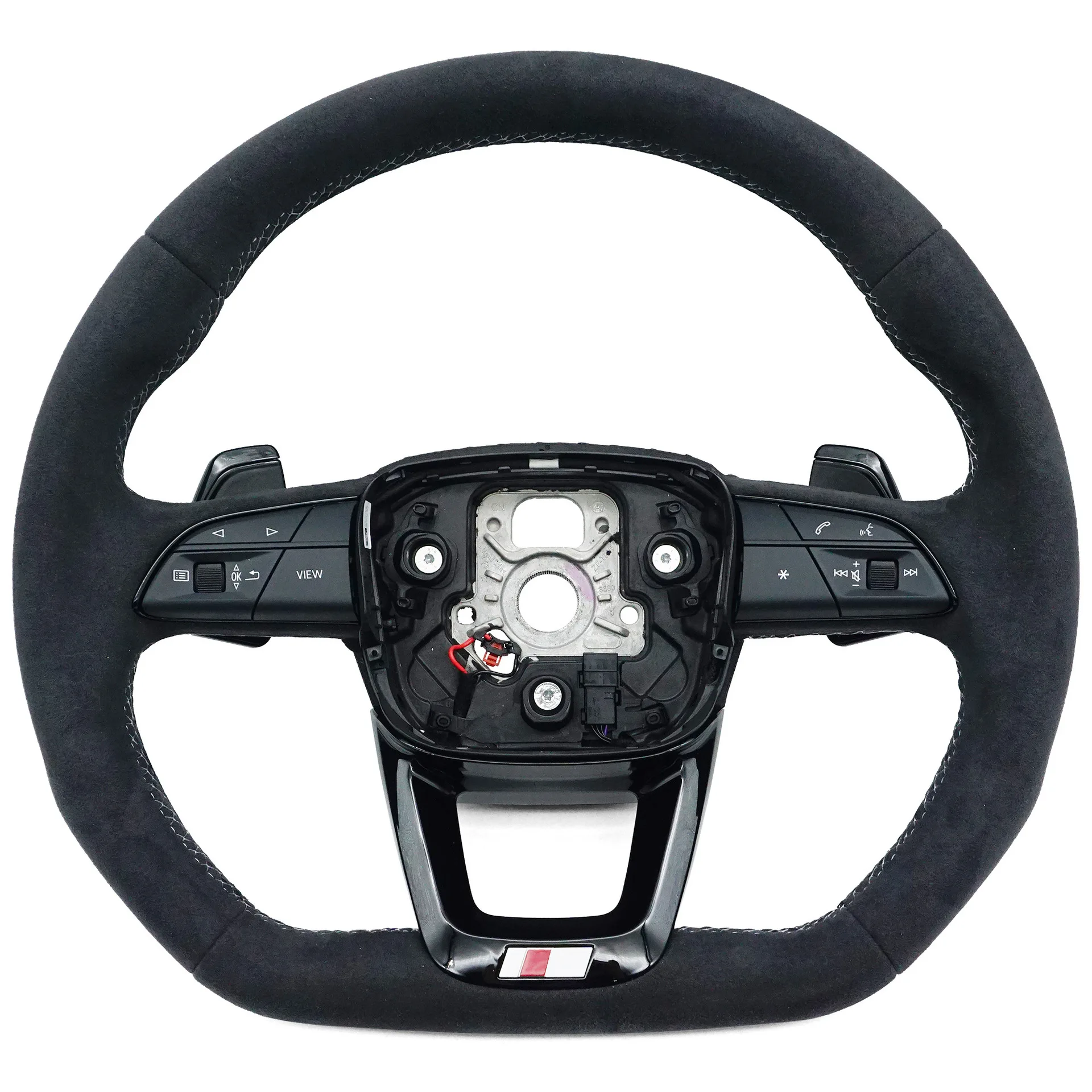 Suitable for Audi Q5L S standard full-turn gray line with button paddle with heating Darth Vader modified steering wheel