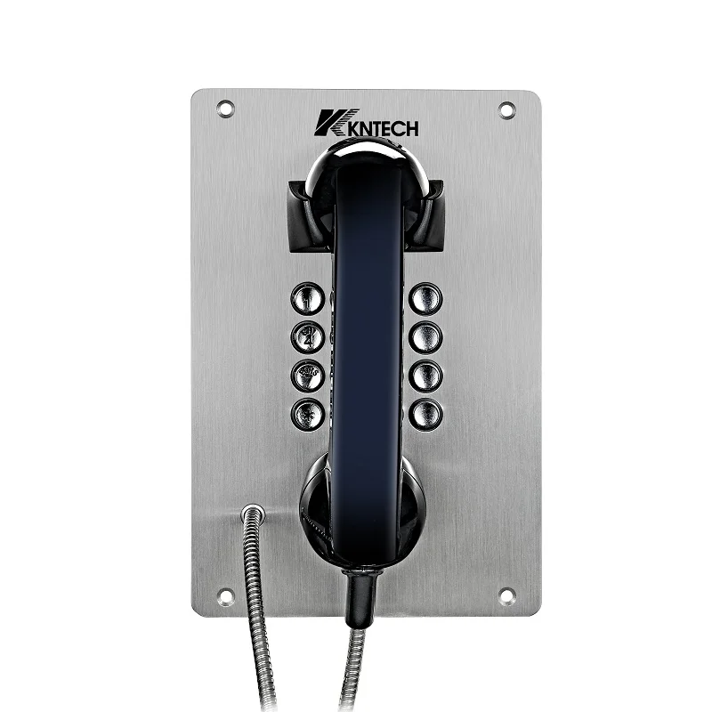 Stainless Steel Vandal Proof VoIP Prison Phone Public Telephone Wall Mount Telephone KNZD-07-B Jail Phone