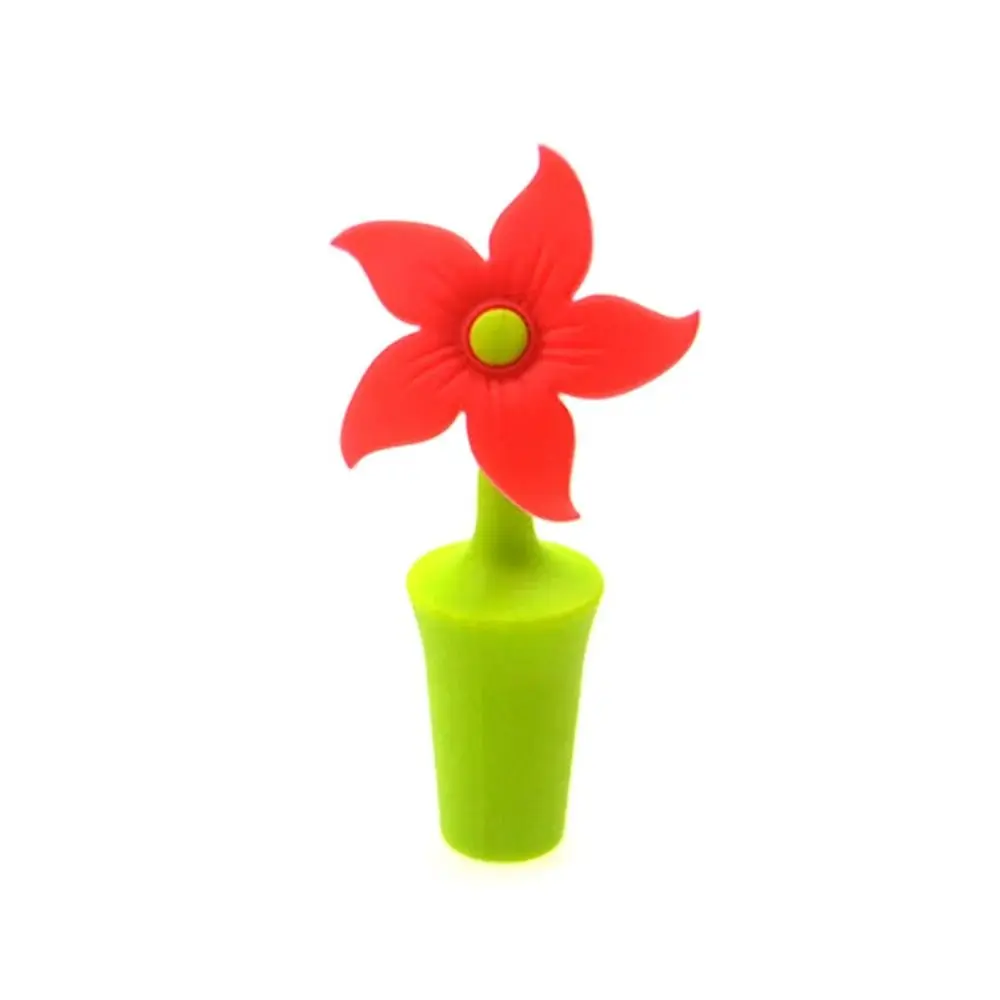 New Silicone Wine Bottle Stopper Leak Proof Flower Type Beer Cap Stopper Wine Bar Accessories Durable Bottle Sealer Stoppers