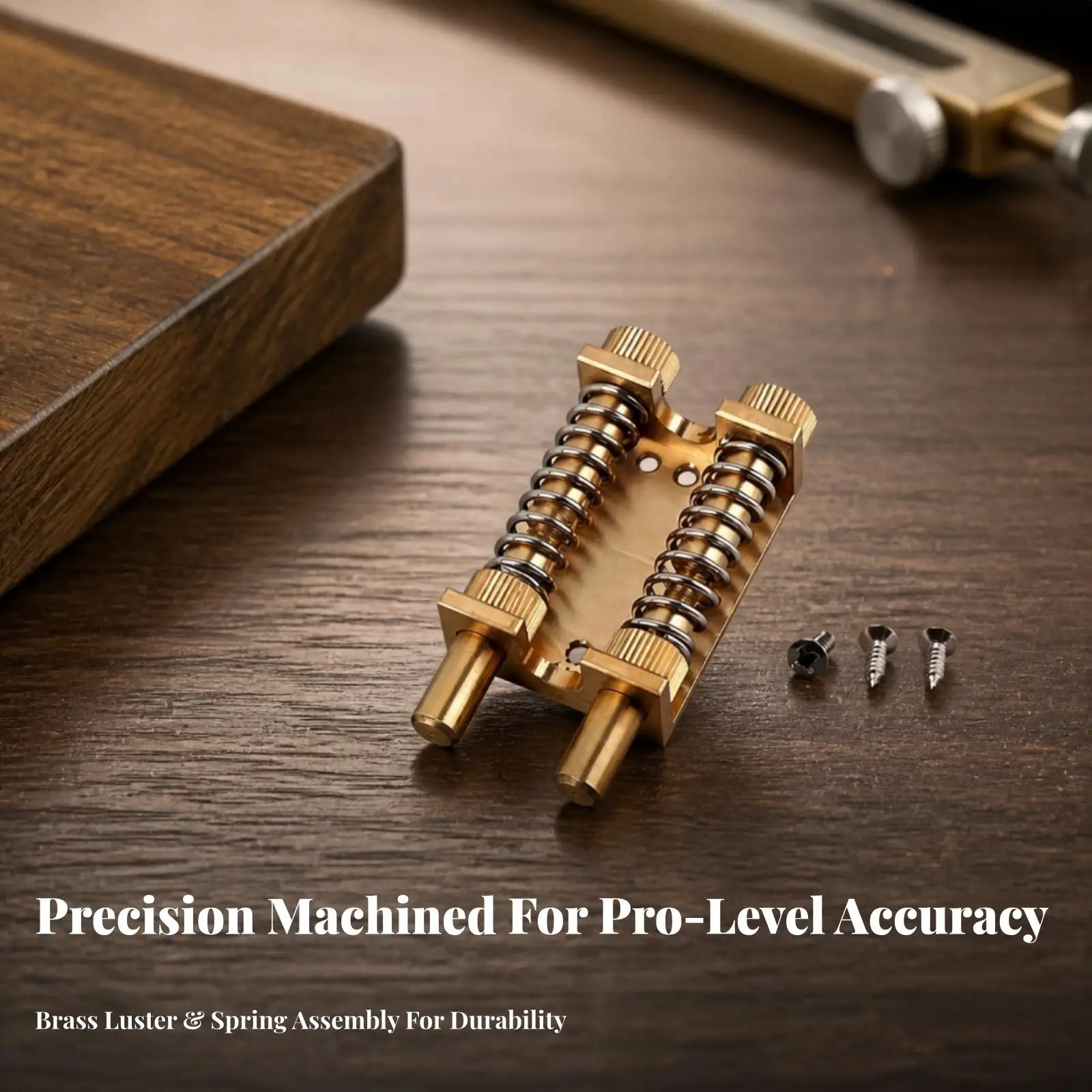 Sustain Brass Guitar Bridge | Mechanism, Adjustable Metal Knobs, Guitar Bridge with Screws