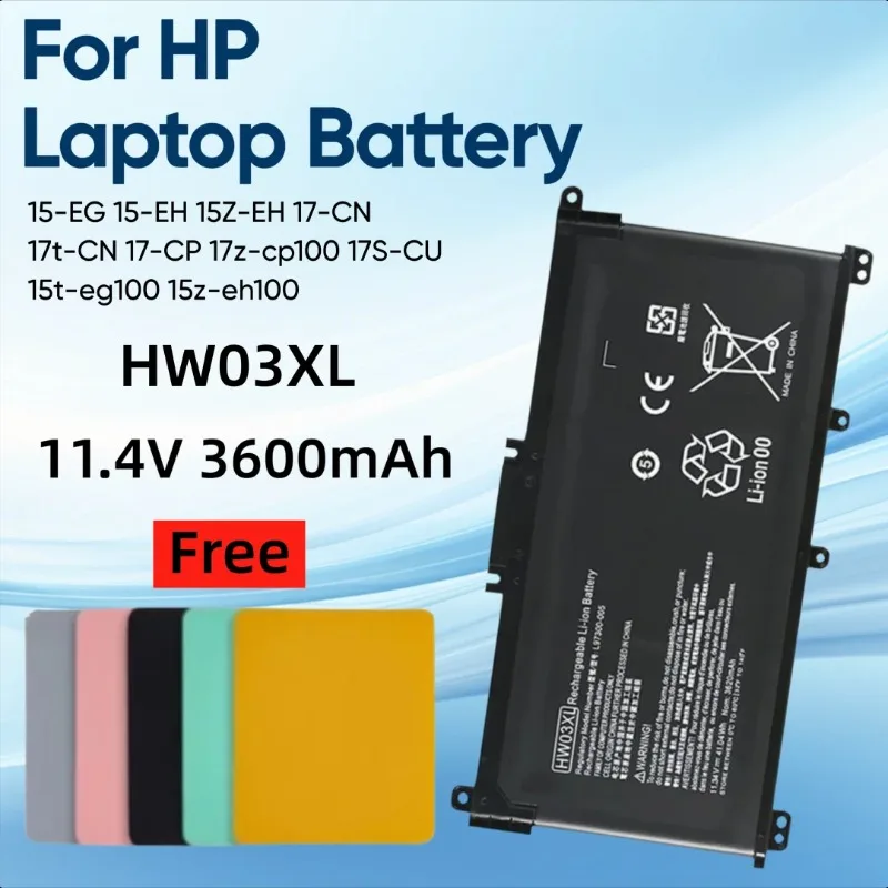 

3600mAh HW03XL for HP Pavilion 15-EG 15-EH 15Z-EH 17-CN 17t-CN 17-CP 17z-cp100 17S-CU 15t-eg100 15z-eh100 Laptop Battery