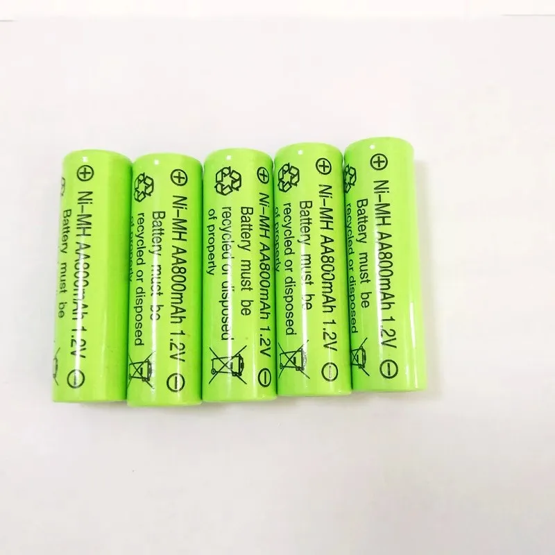 Nueva batería recargable AA 800mAh 1,2 V de calidad NI-MH 1,2 V batería recargable 2A baterías AA aa